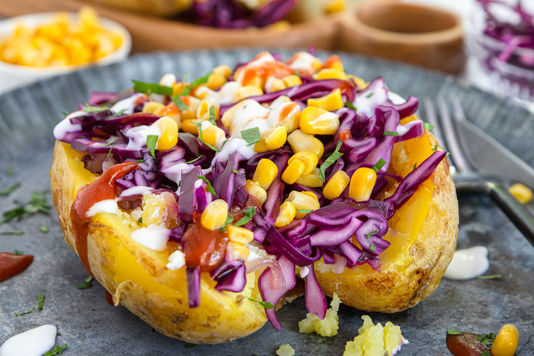Gepofte aardappel